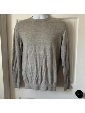 H&M Men's Light Heather Gray Long Sleeve Crew Neck Pullover Shirt - Size S
